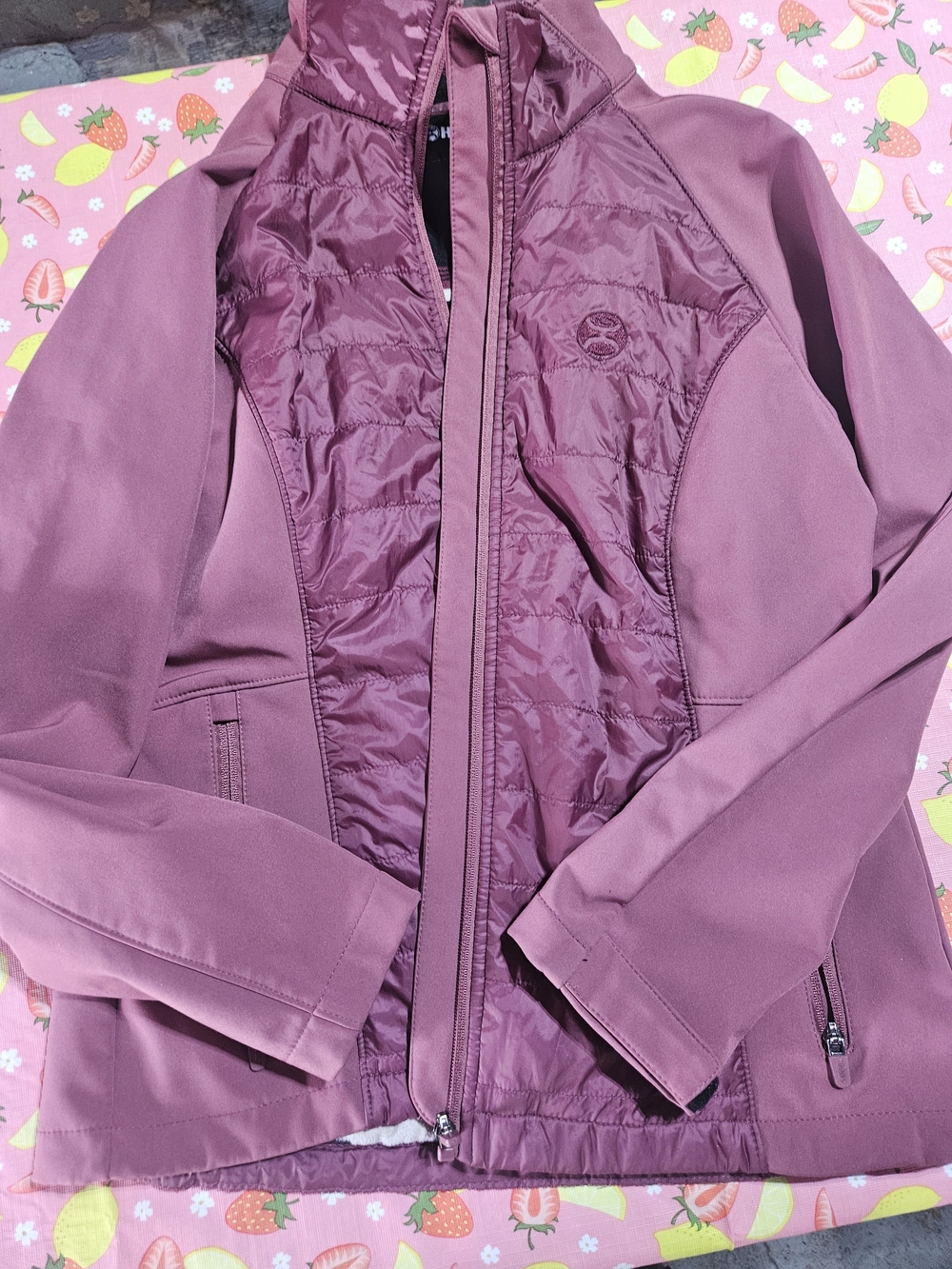 Kids Quilted Softshell Jacket - Mauve Pink